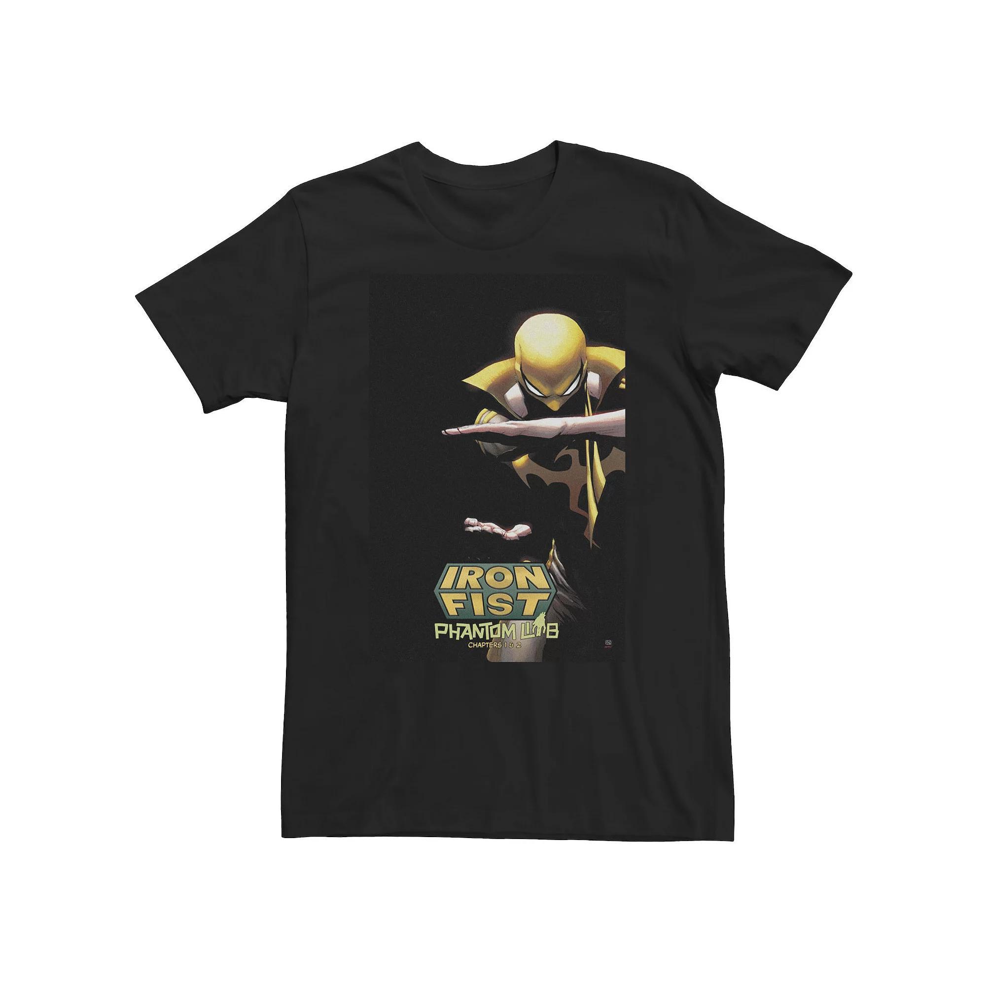 Big & Tall Marvel Iron Fist Phantom Limb Comic Cover Tee, Men's, Size: Large Tall, Black Product Image