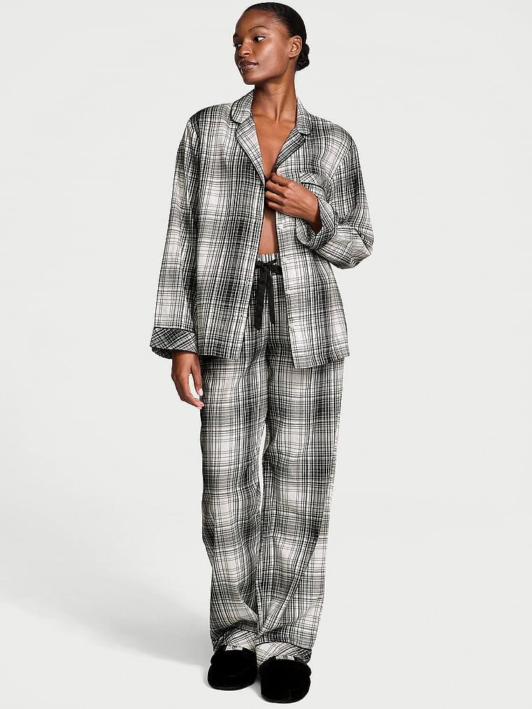 Flannel Popover Long Pajama Set Product Image