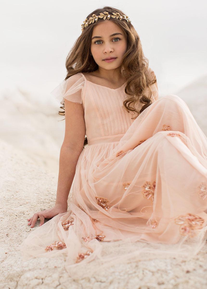 Kristine Dress in Blush Girls Product Image