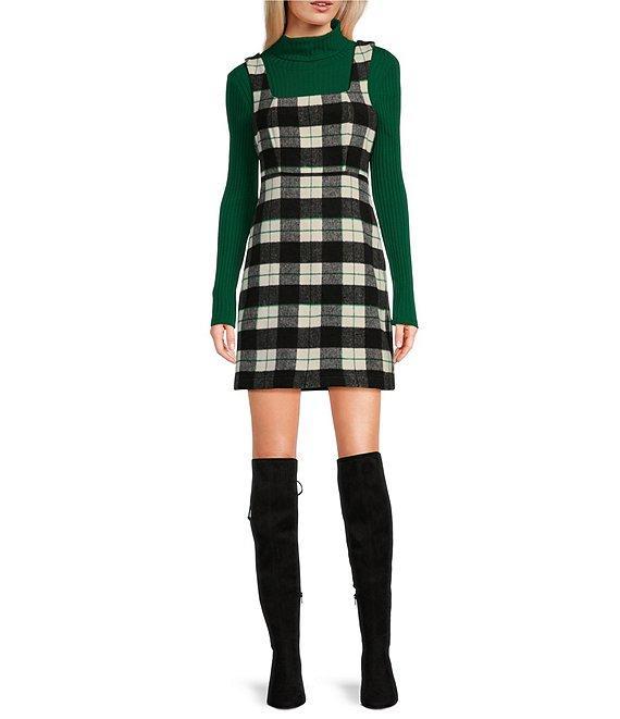 Copper Key Plaid Pinafore Dress Product Image