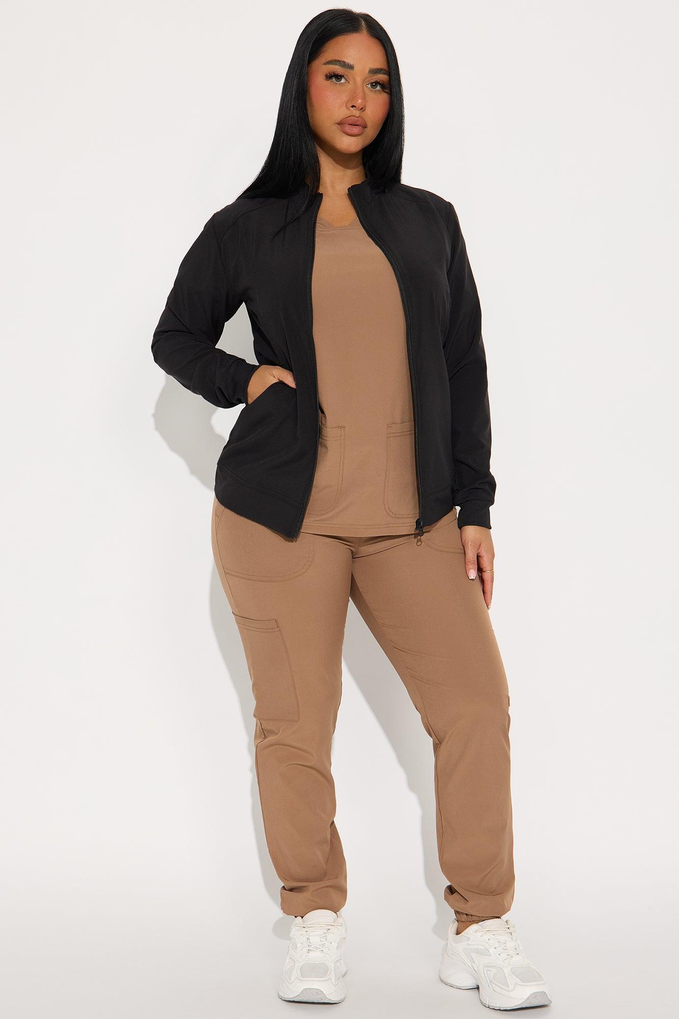 On The Daily Scrub Uniform Zip Up Jacket - Black Product Image