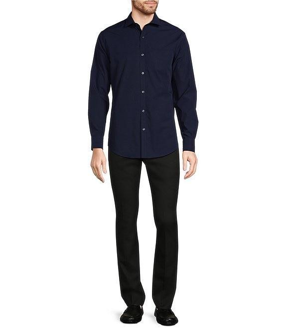 Murano Slim Fit Solid Long Sleeve Woven Shirt Product Image
