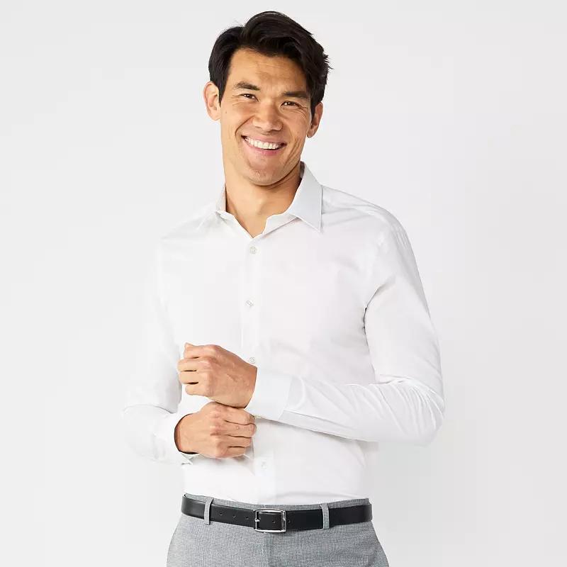 Men's Apt. 9® Premier Flex Solid Slim-Fit Wrinkle Resistant Dress Shirt, Size: XL-34/35, Cavalry Blue Product Image