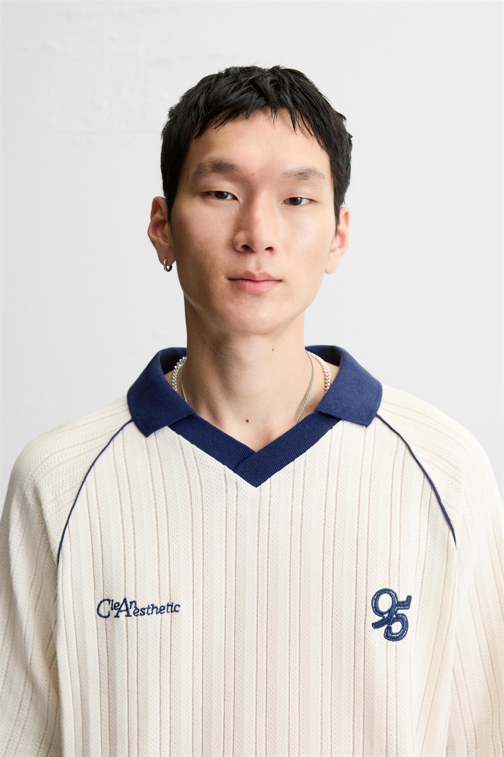 EMBROIDERED JACQUARD POLO SHIRT Product Image