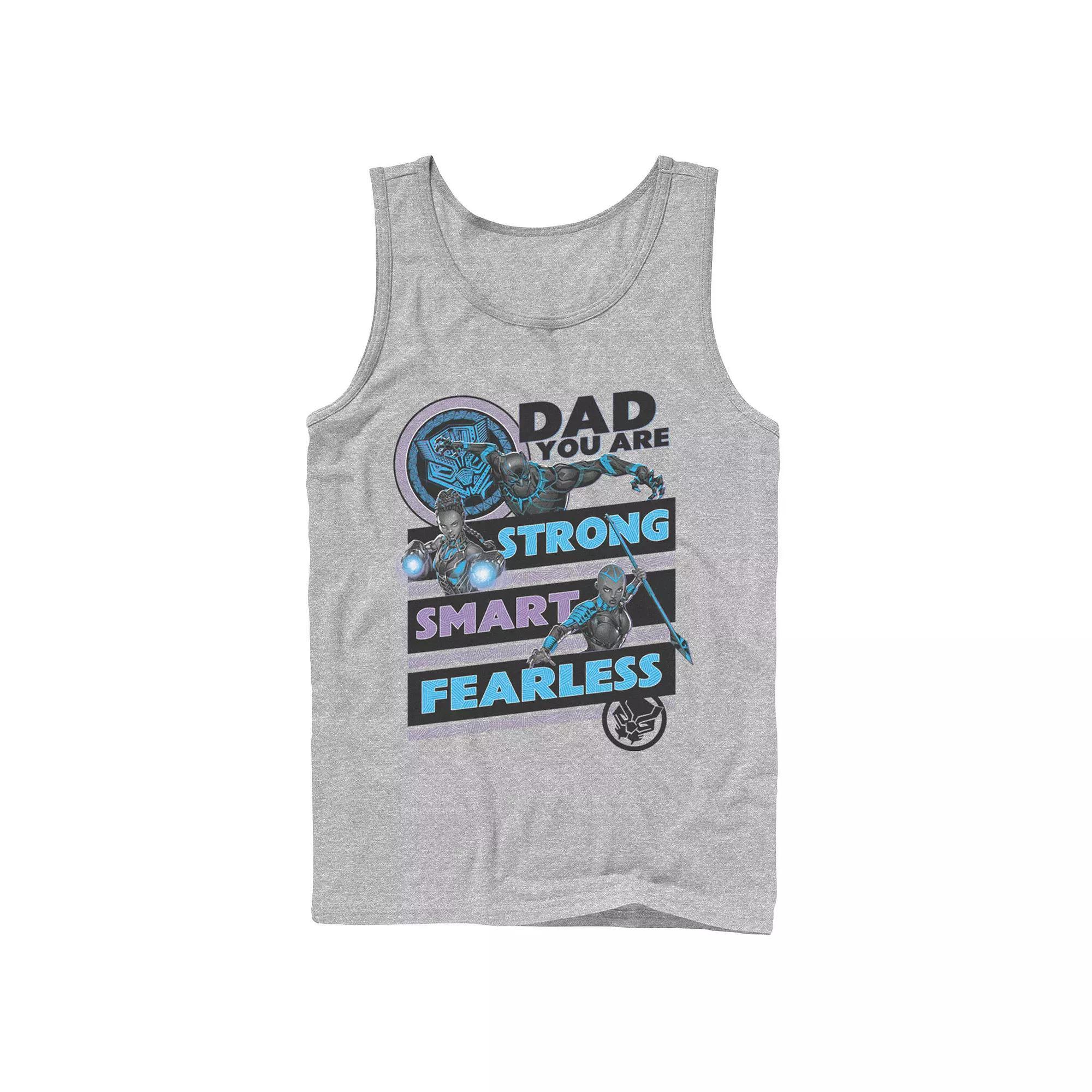 Men's Marvel Black Panther Dad You Are Tank Top, Size: Large, Athletic Grey Product Image