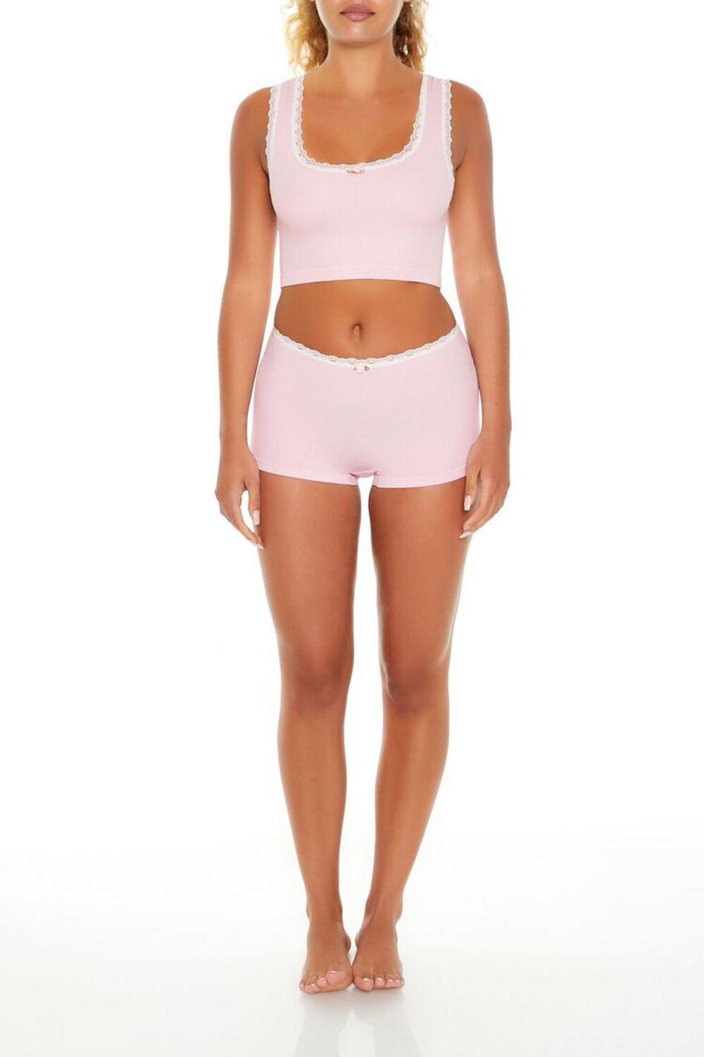 Seamless Lingerie Rosette Crop Top | Forever 21 Product Image