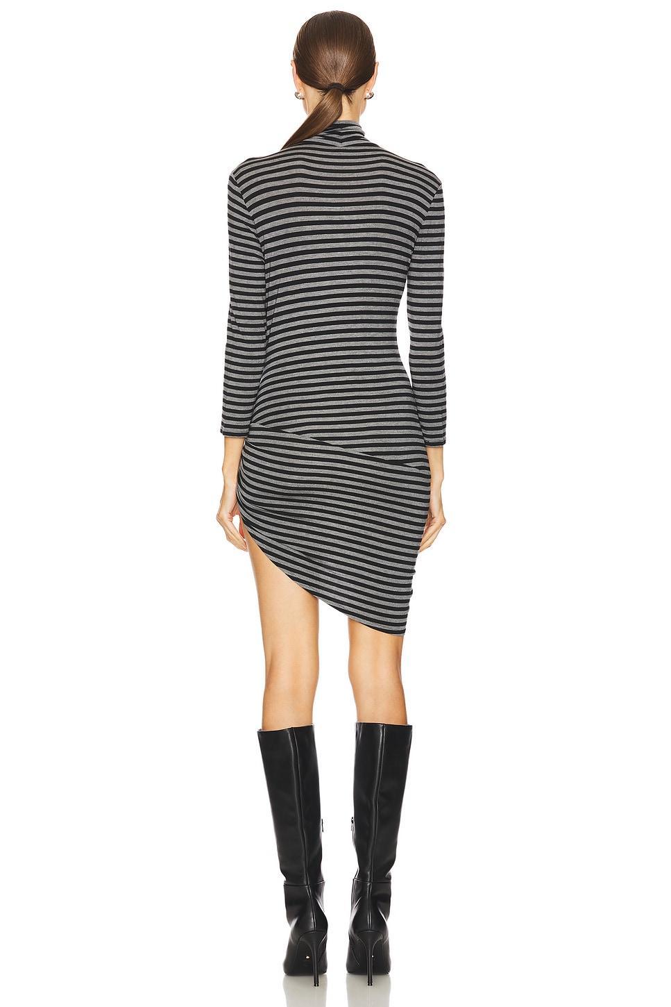 3/4 Sleeve Turtleneck Side Drape Micro Dress Norma Kamali Product Image