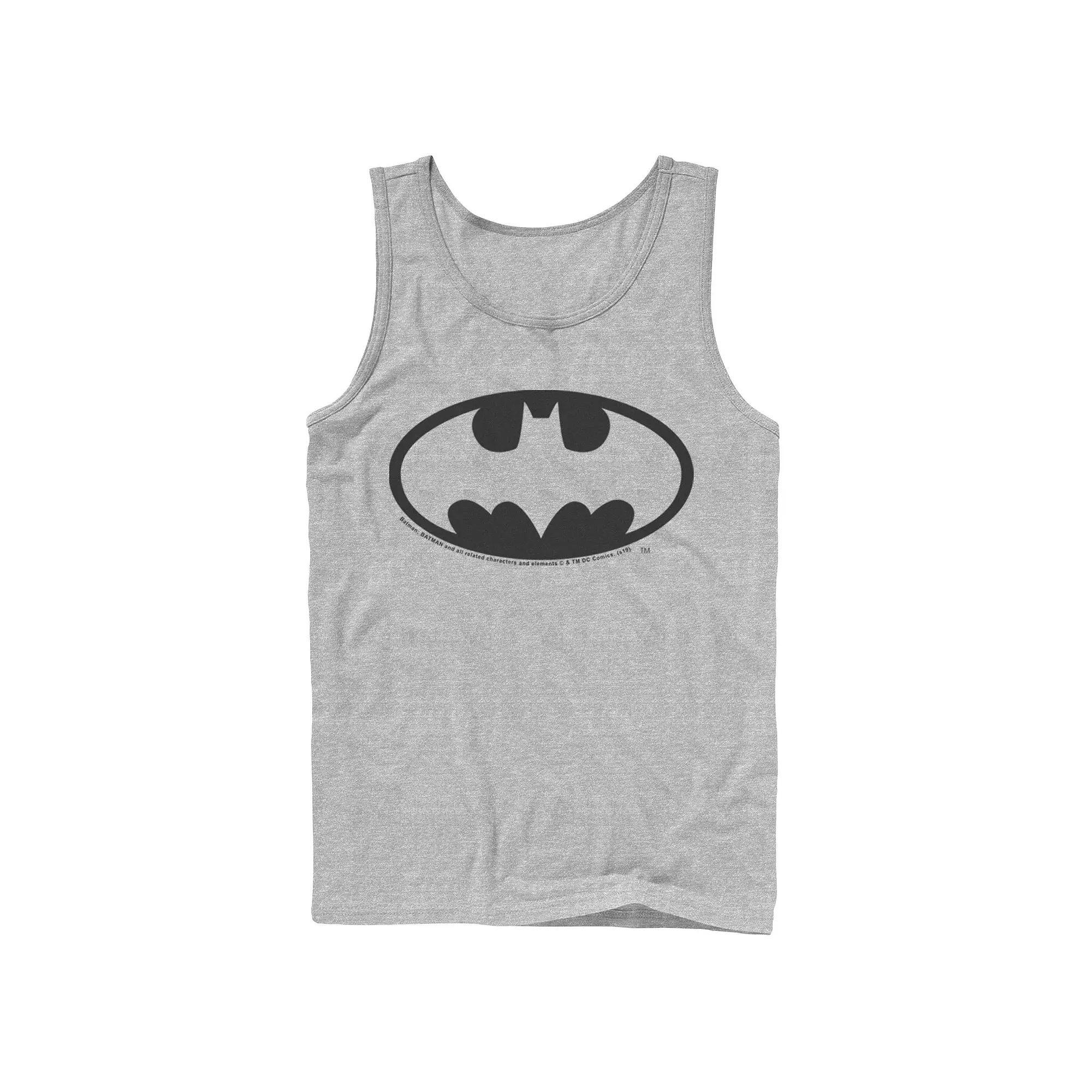 Mens DC Comics Batman Basic Chest Logo Tank Top Athletic Grey Product Image