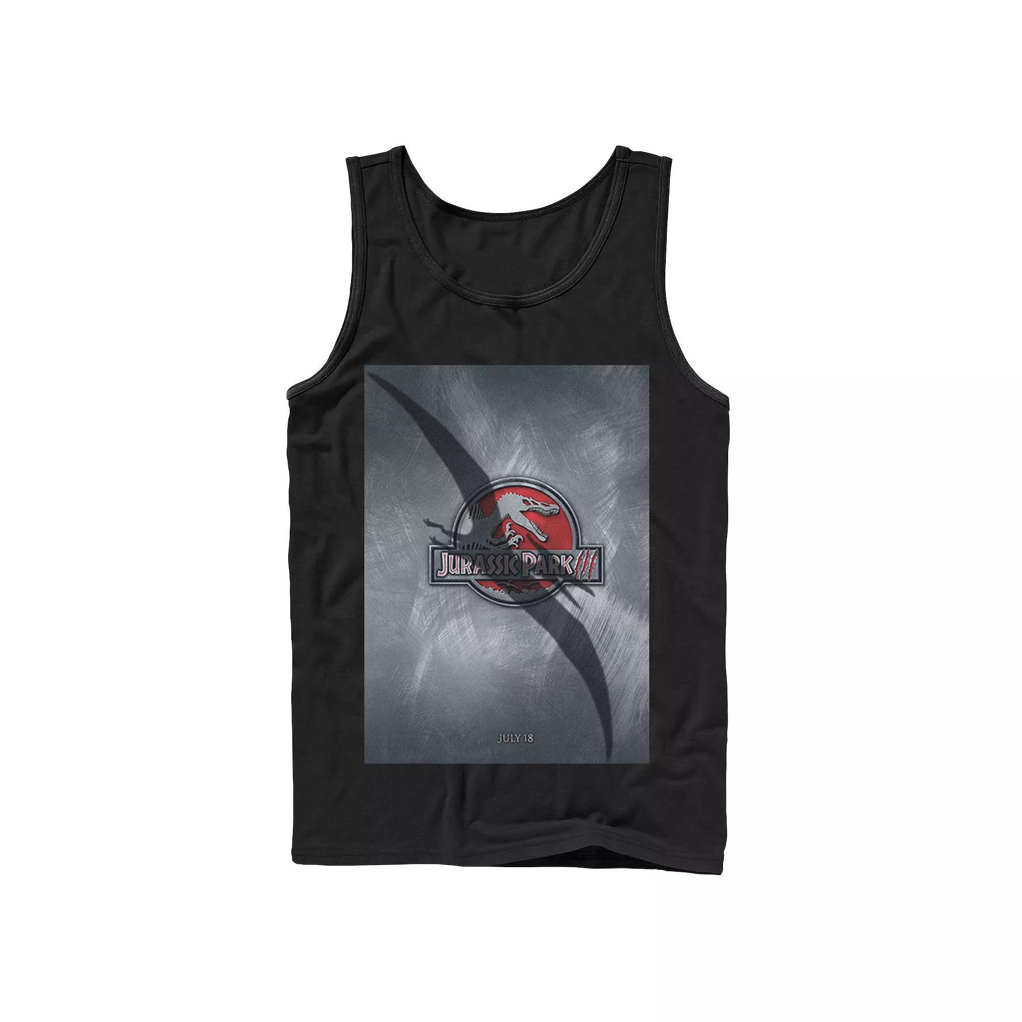 Men's Jurassic Park 3 Movie Poster Pterodactyl Tank Top, Size: Small, Blue Product Image