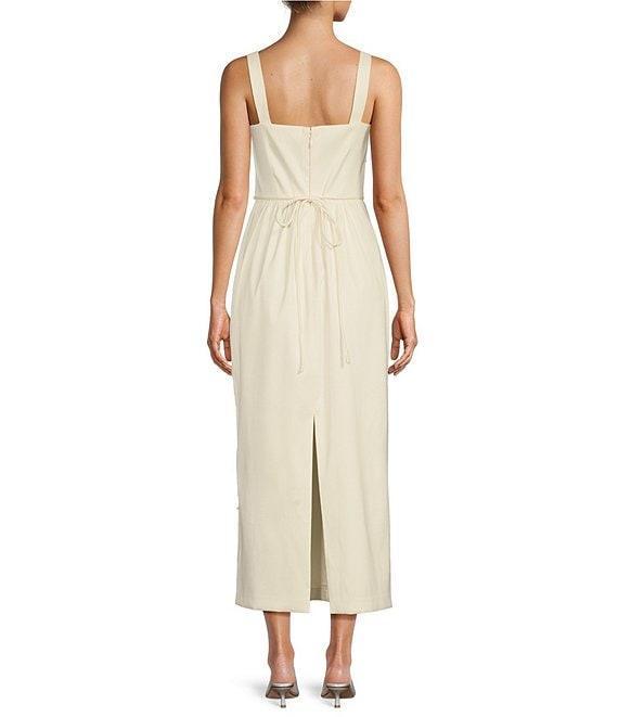 Antonio Melani x Elizabeth Damrich Glass Stretch Mikado Scoop Neck Sleeveless Embellished A-Line Dress Product Image