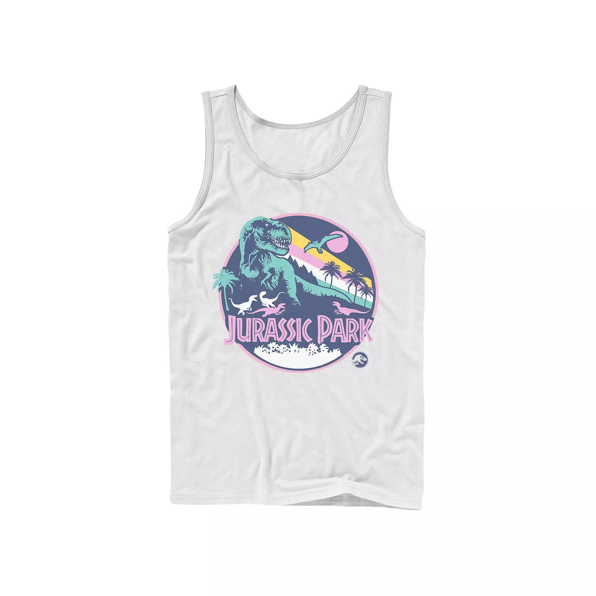 Men's Jurassic Park Retro Rex Scene Tank Top, Size: Large, Athletic Grey Product Image
