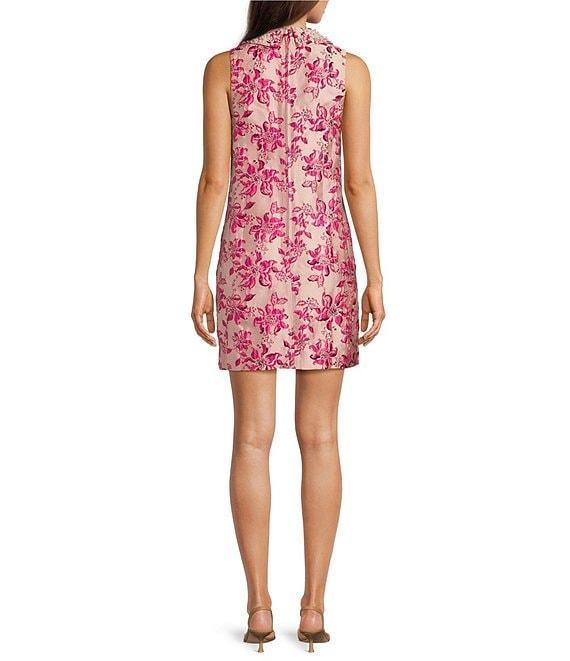 Lilly Pulitzer Kelliana Floral Brocade Point Collar Sleeveless Shift Dress Product Image