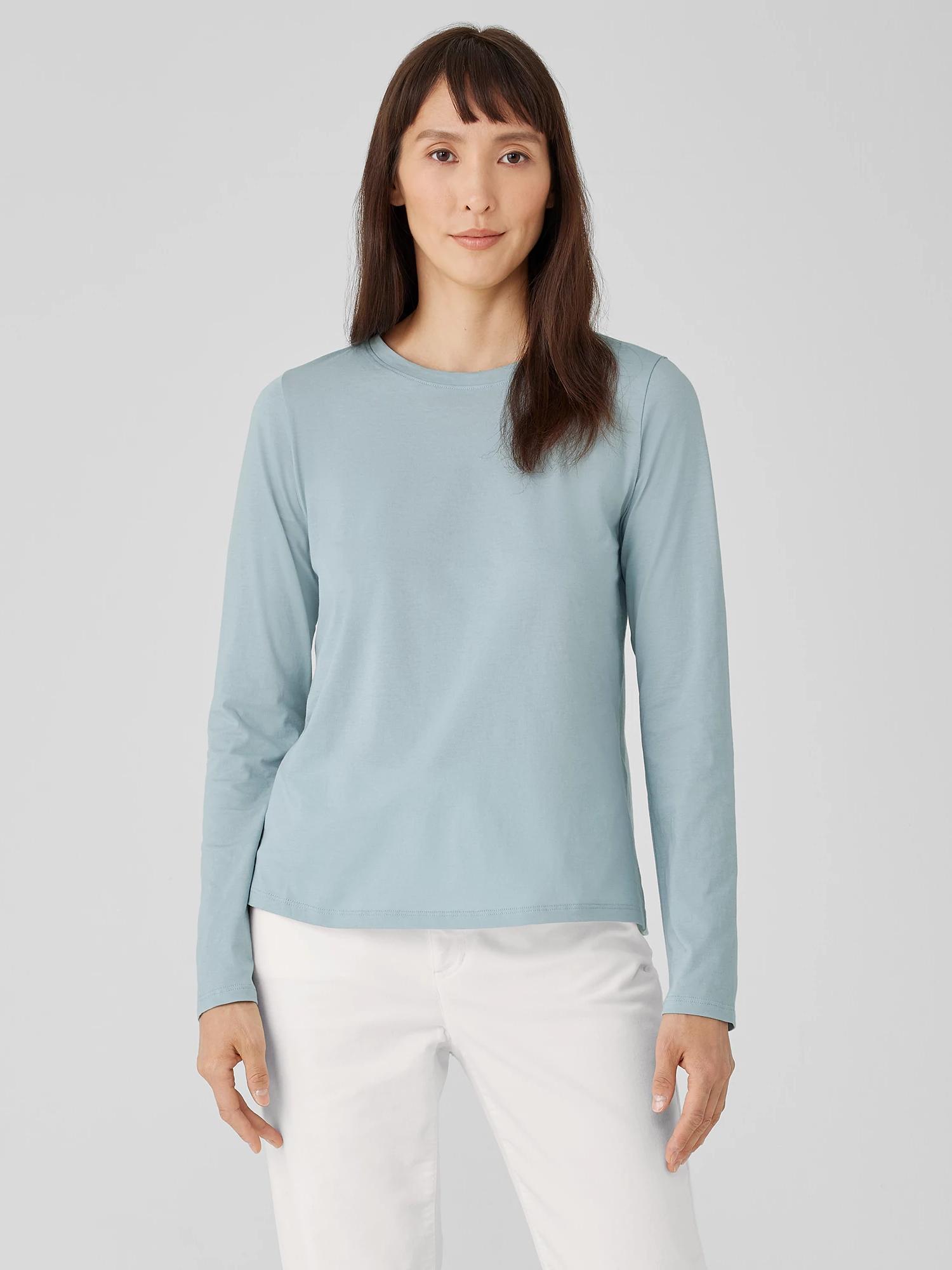 Organic Pima Cotton Jersey Long-Sleeve Tee Product Image