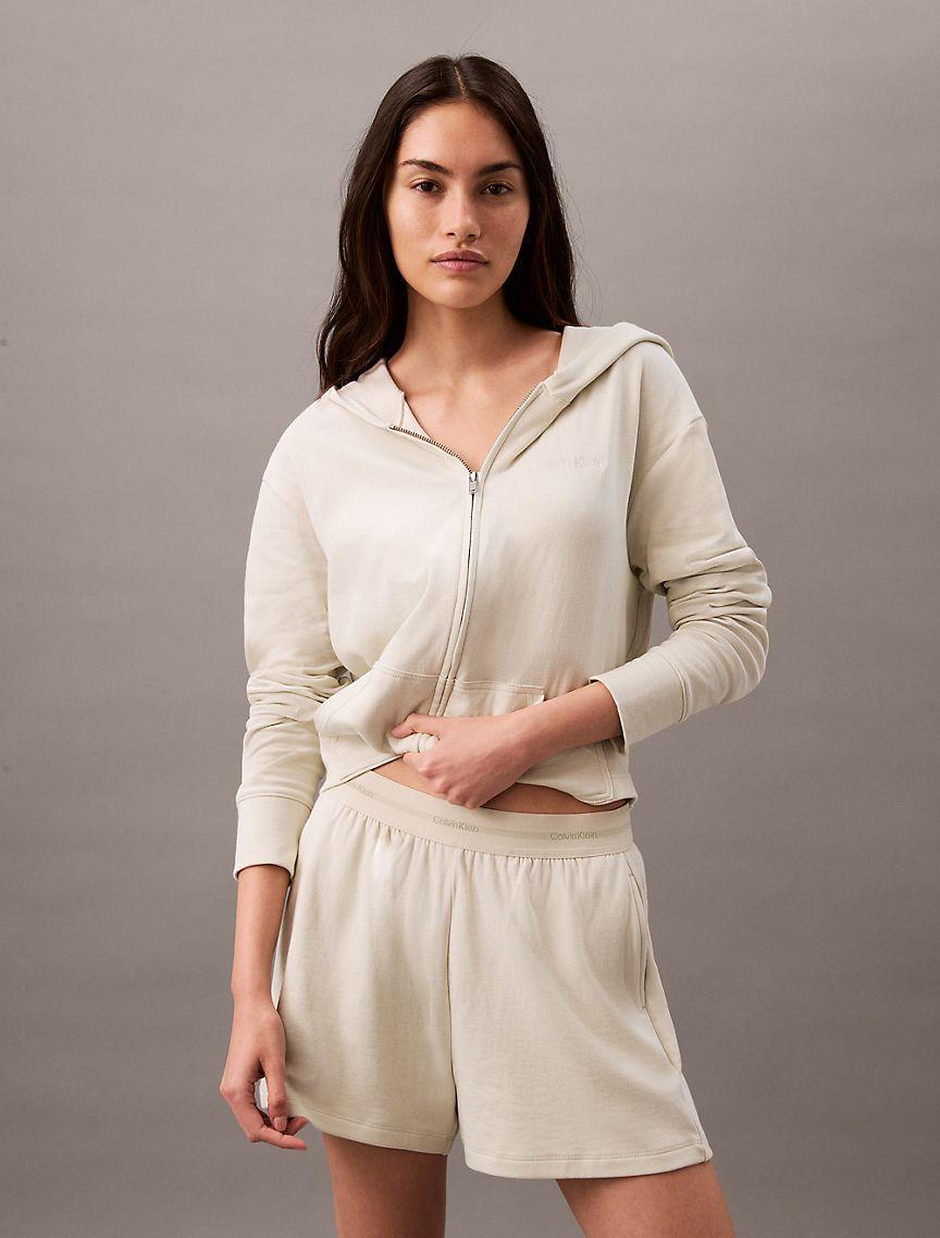 Calvin Klein Women's Terry Lounge Sleep Shorts - Neutral - XL Product Image