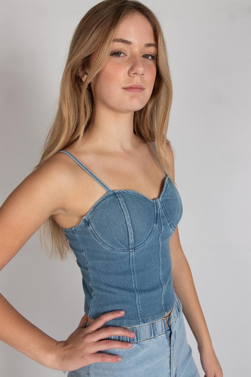 Denim Bustier Top Product Image