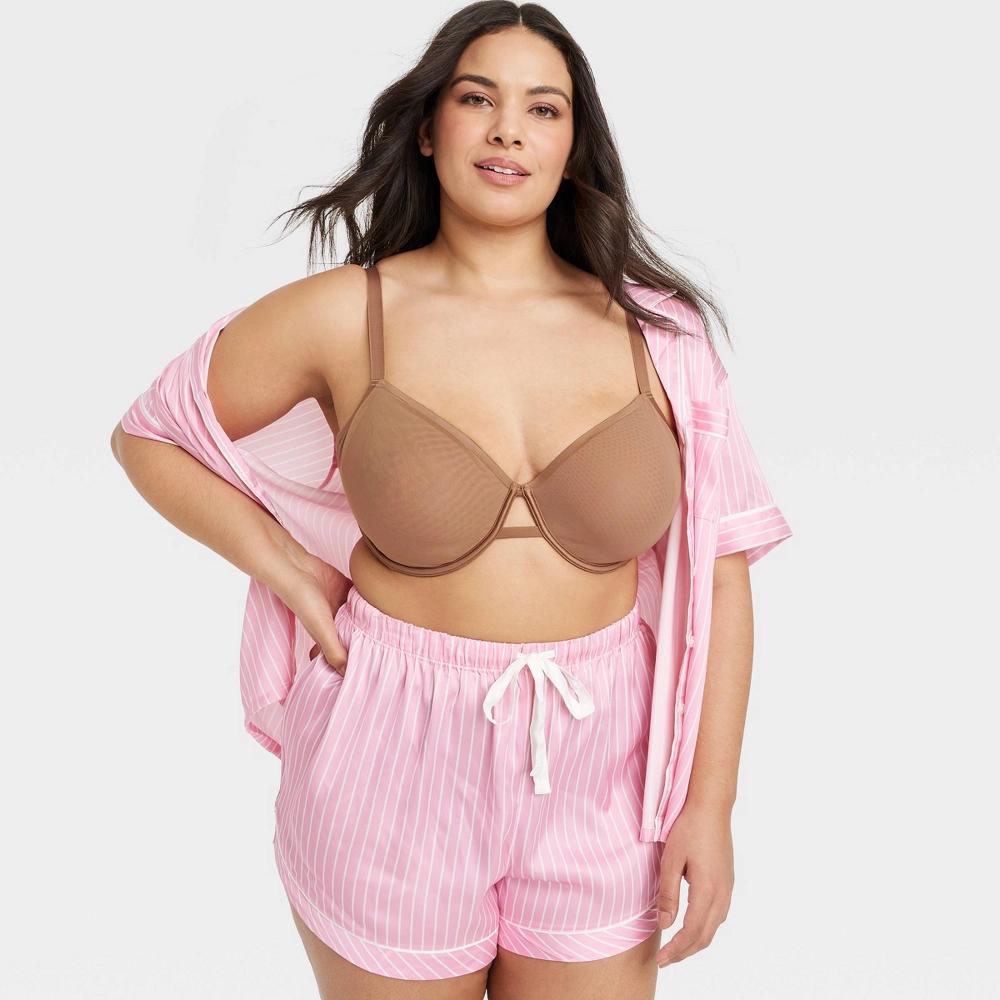 Womens Mesh Unlined Bra - Auden Brown 46C: Adjustable Strap, Underwire, Sheer Mesh Product Image