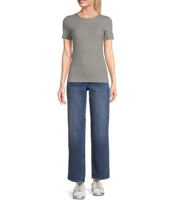 Copper Key Knit Short Sleeve Ribbed Knit T-Shirt Product Image