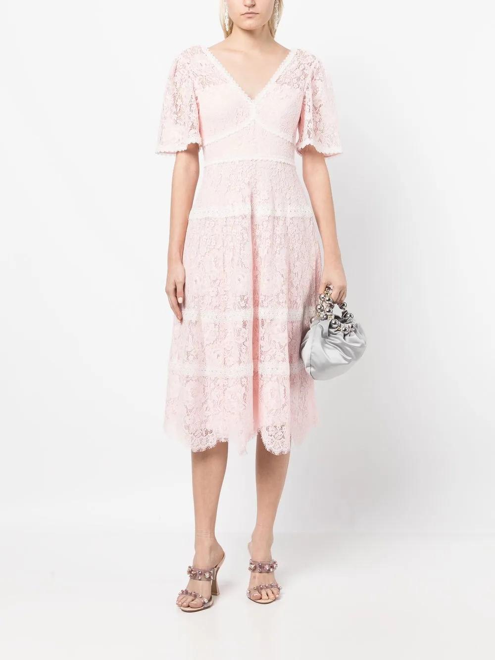 lace empire line midi dress Product Image
