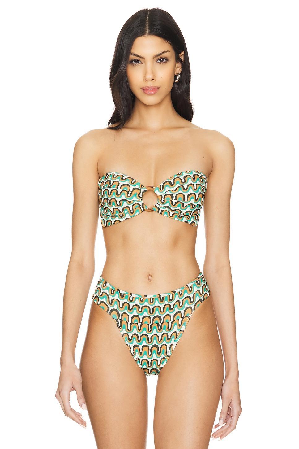 Tori Ties Bandeau Bikini Top Montce Swim Product Image
