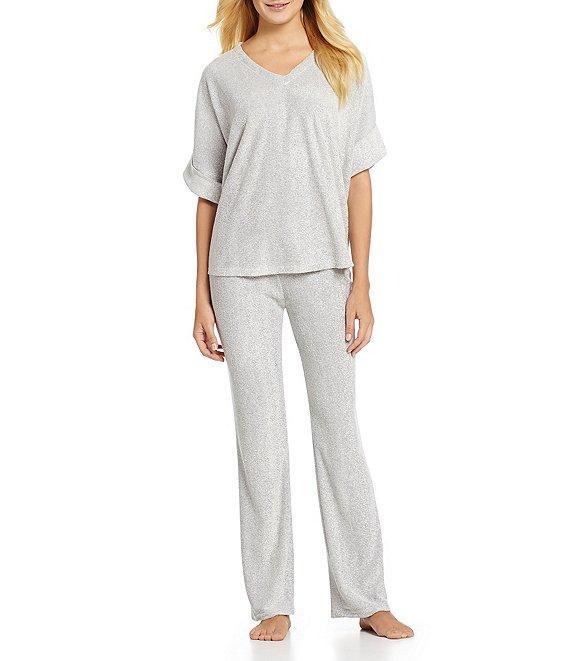 N by Natori Terry Short Sleeve V-Neck Coordinating Lounge Top Product Image