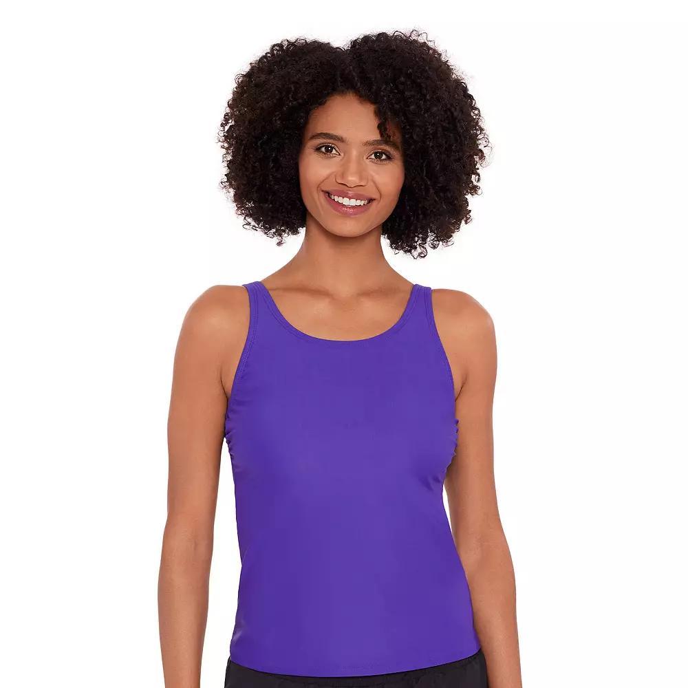 Women's Eco Beach Scoop Neck Tankini Swim Top, Size: Small, Purple Punch Product Image