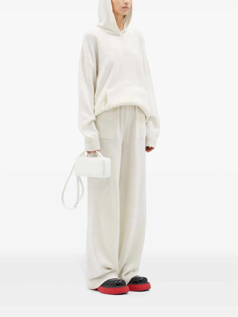 MSGM Embroidered-logo Sweatshirt In White Product Image