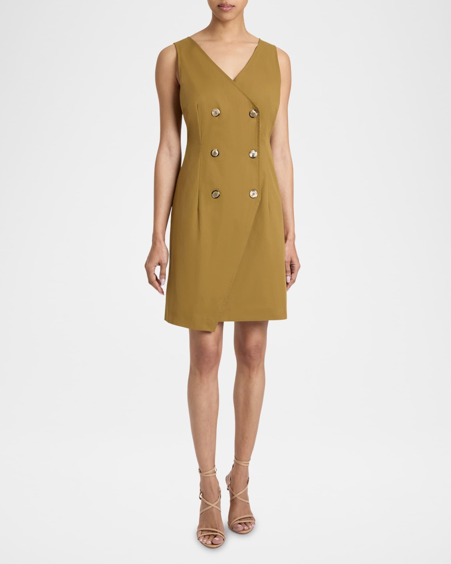 Dee Double-Breasted Stretch Cotton Dress Product Image