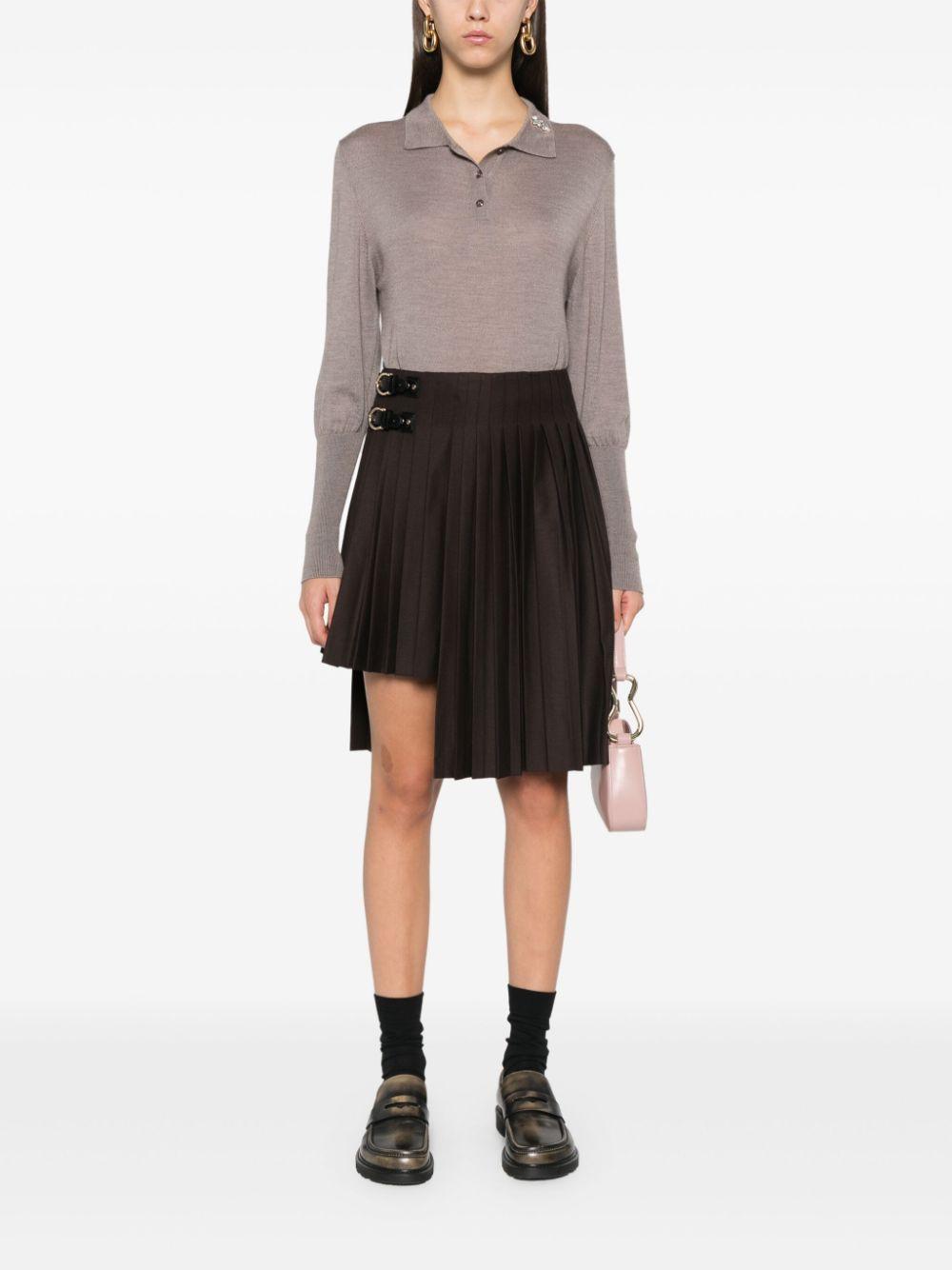asymmetrical pleated mini skirt Product Image