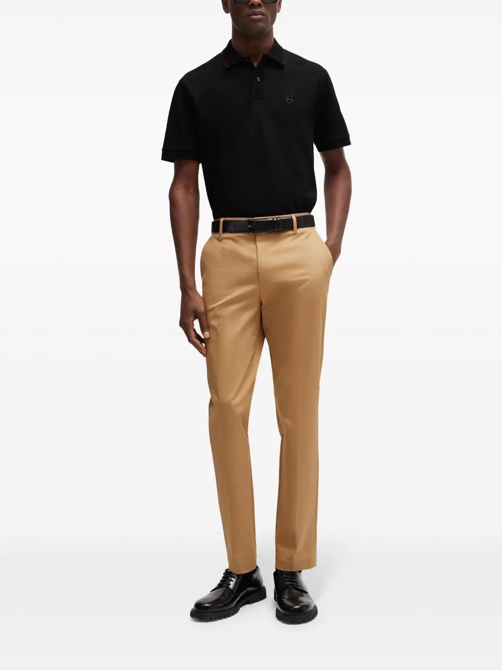 logo-embroidered cotton polo shirt  Product Image