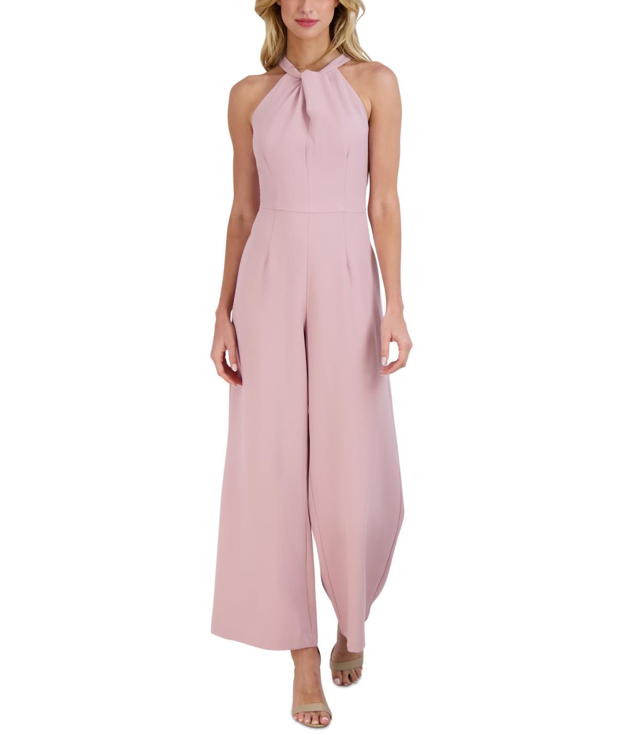 Julia Jordan Halter Twist Neck Sleeveless Pocketed Jumpsuit Product Image