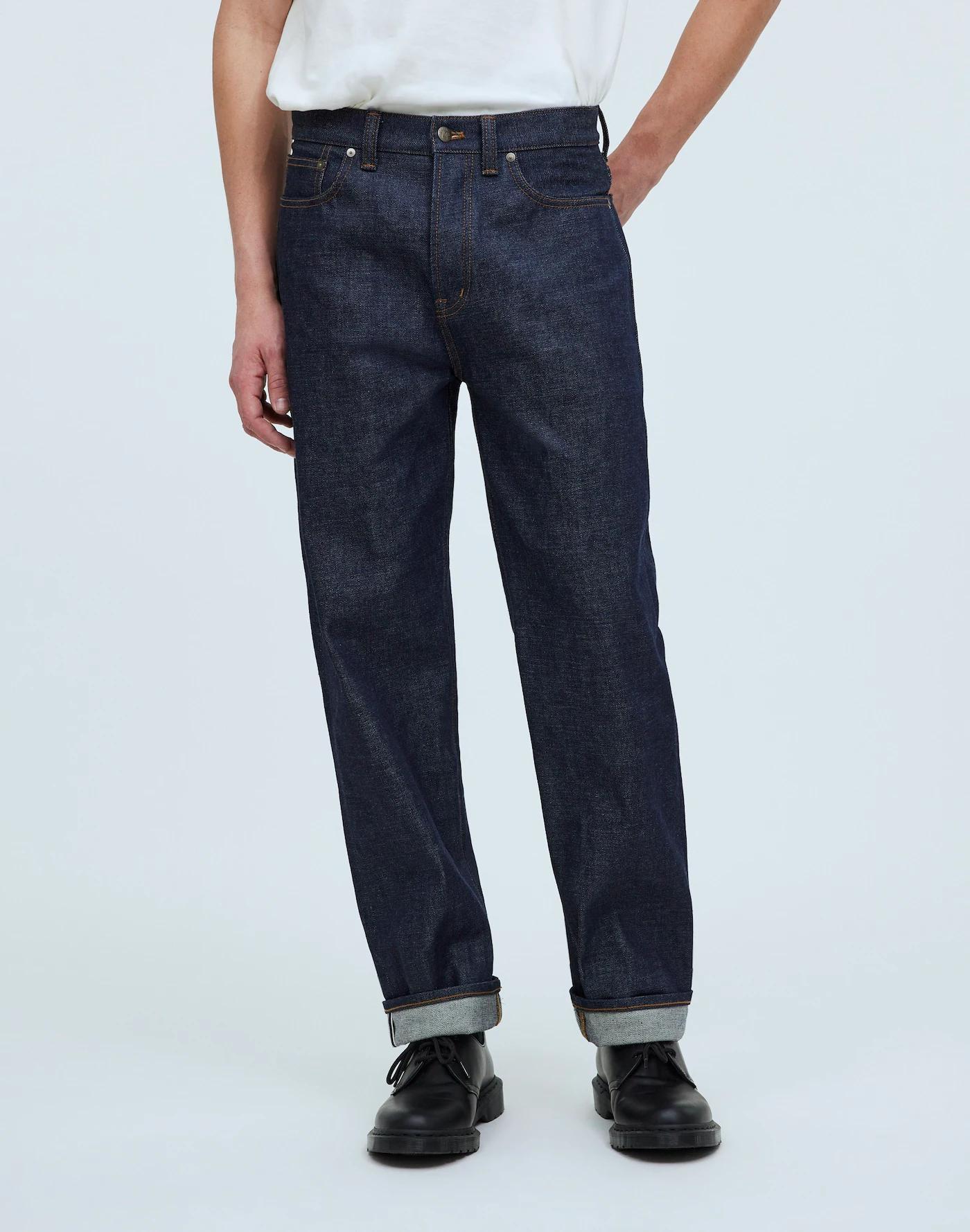 Vintage Relaxed Straight Jeans in Raw Selvedge Product Image