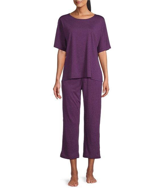 N by Natori Knit Short Sleeve Scoop Neck Lounge Top Product Image
