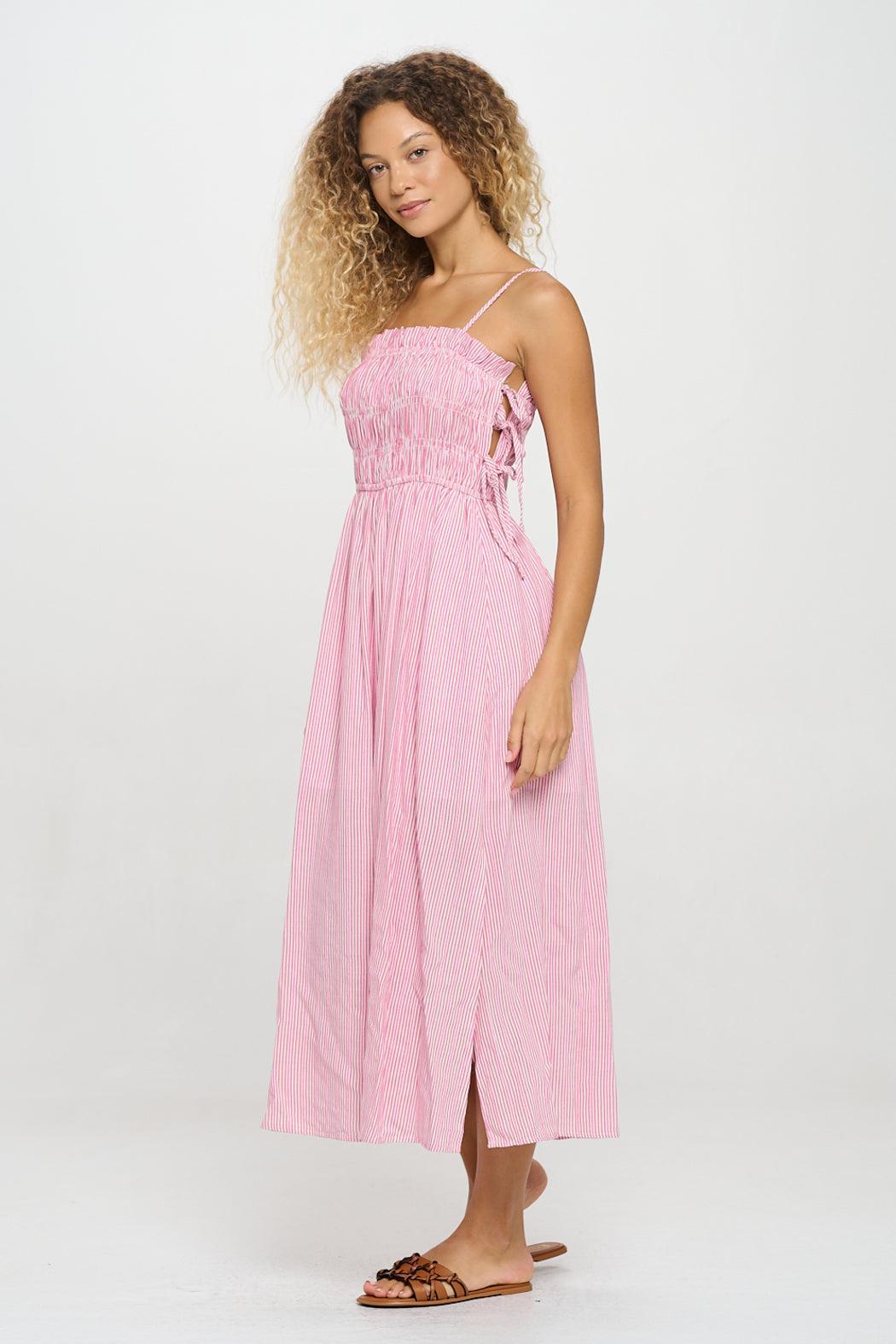 Berry Burst Stripe Maxi Dress Product Image