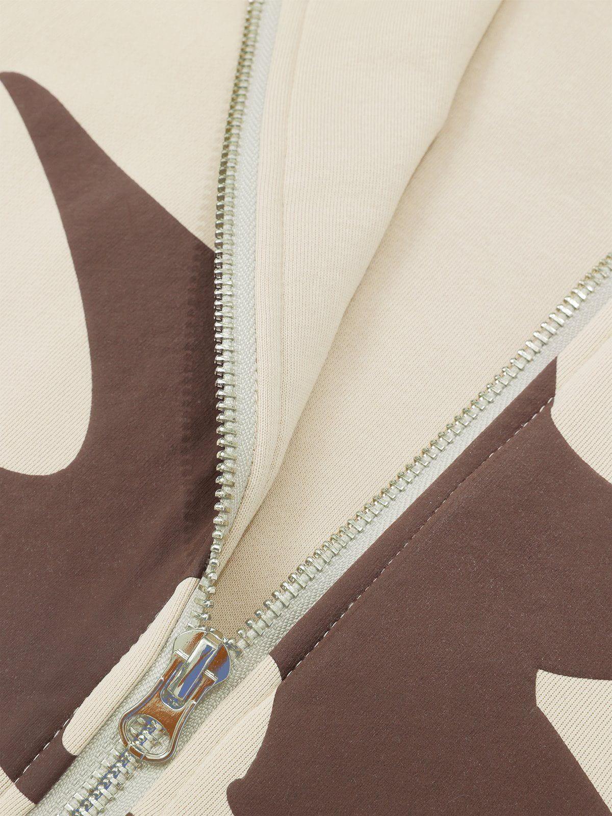 Aelfric Eden Star Foam Printing Zip Up Hoodie Product Image