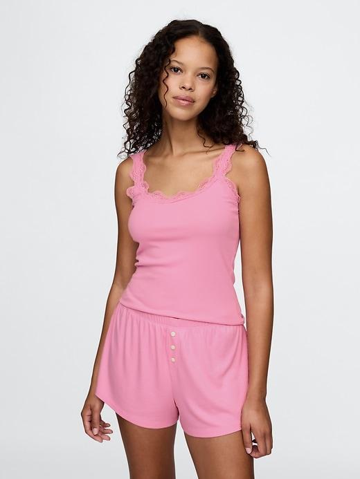 Mini Rib Lace PJ Tank Top Product Image