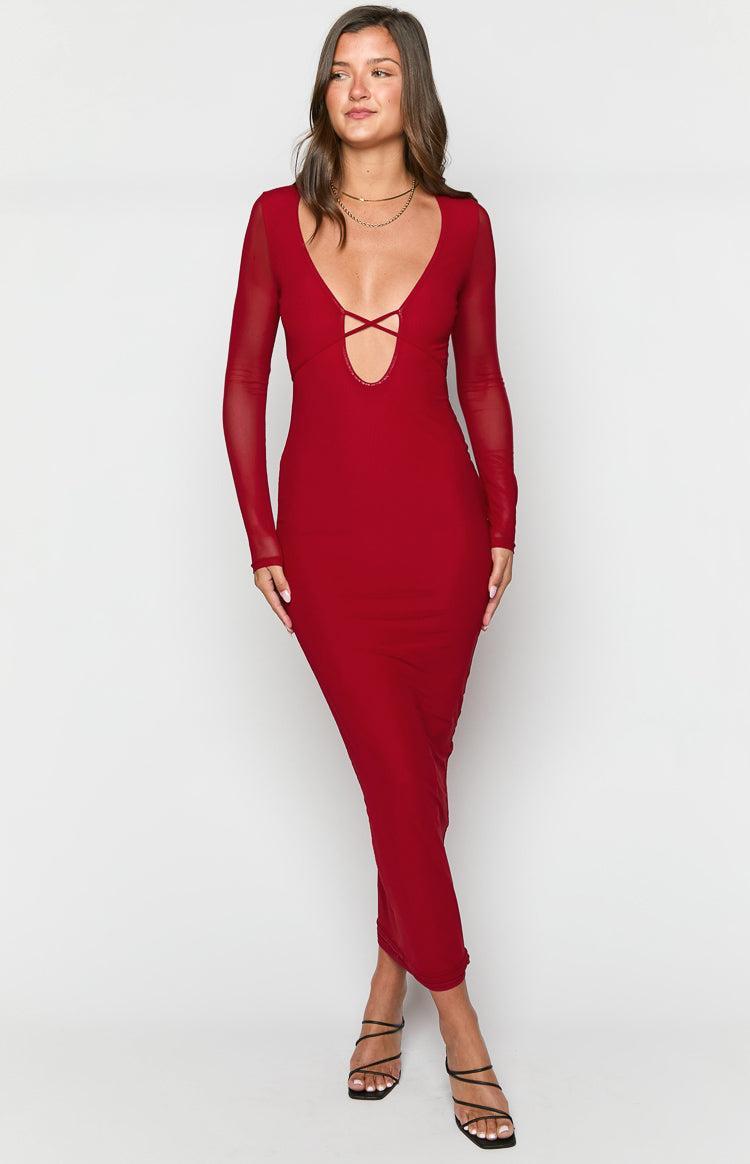 Monni Red Maxi Dress Product Image