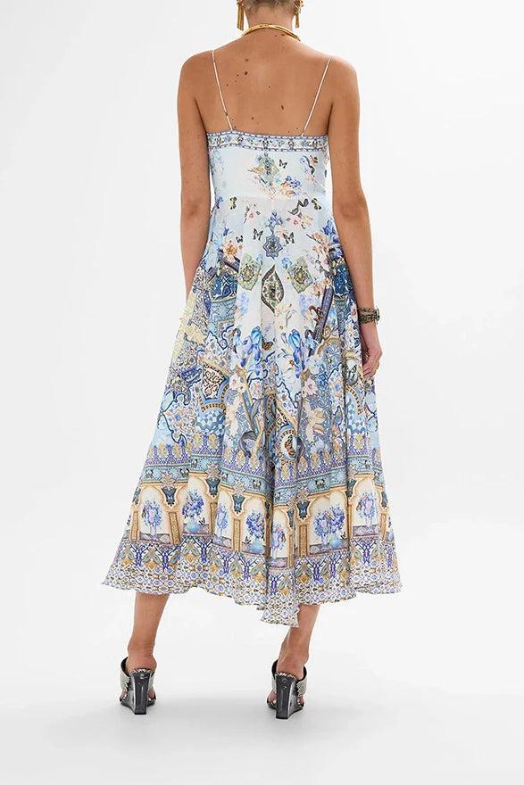 CAMILLA Long Dress With Tie Front Product Image