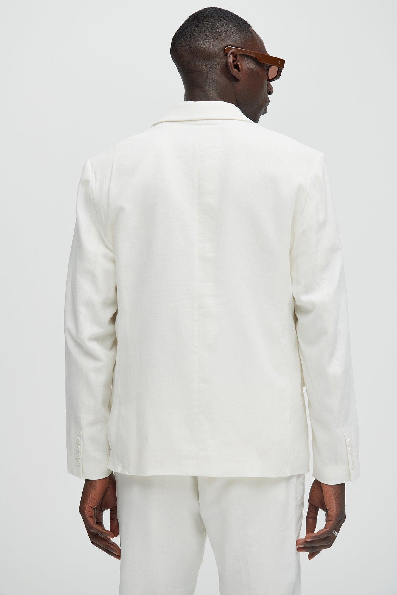 Bahamas Linen Suit Jacket - White Product Image