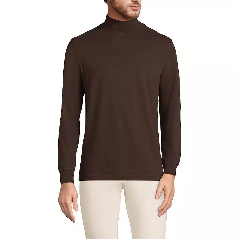 Men's Lands' End Super-T Mock Turtleneck, Size: XL, Radiant Blue Product Image