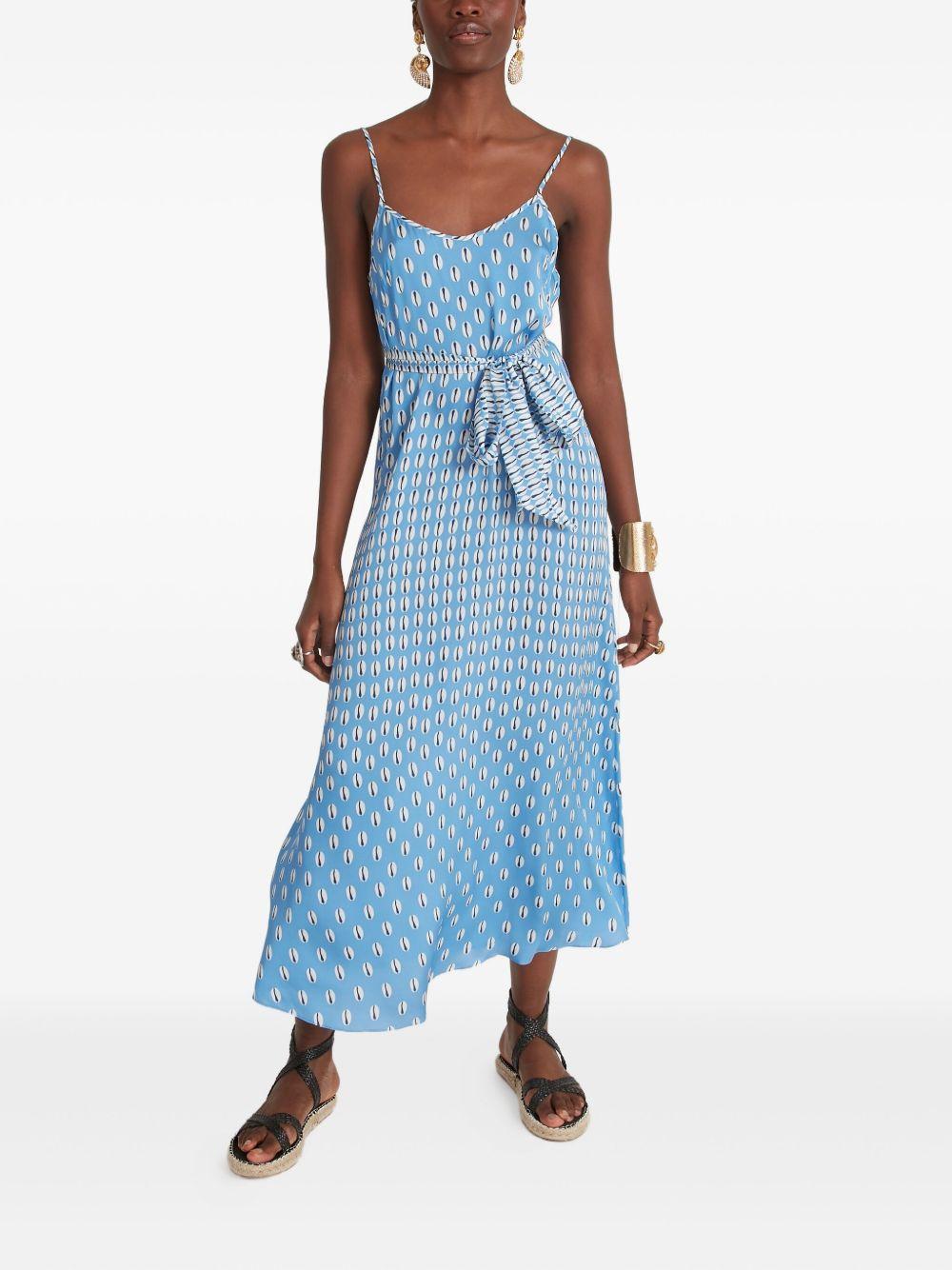 Cowrie print slip midi dress Product Image