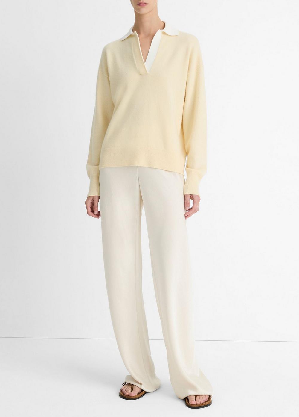 Contrast-Collar Cotton Oxford Shirt Product Image