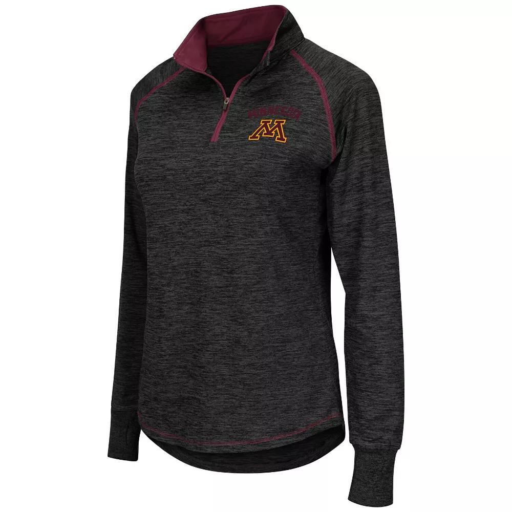 Women's Colosseum Black Oklahoma Sooners Bikram 1/4 Zip Long Sleeve Jacket, Size: Small Product Image