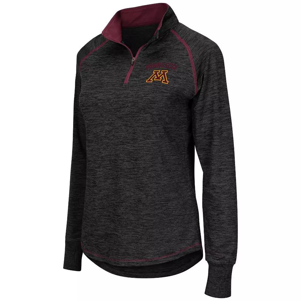 Women's Colosseum Black Oklahoma Sooners Bikram 1/4 Zip Long Sleeve Jacket, Size: Small Product Image