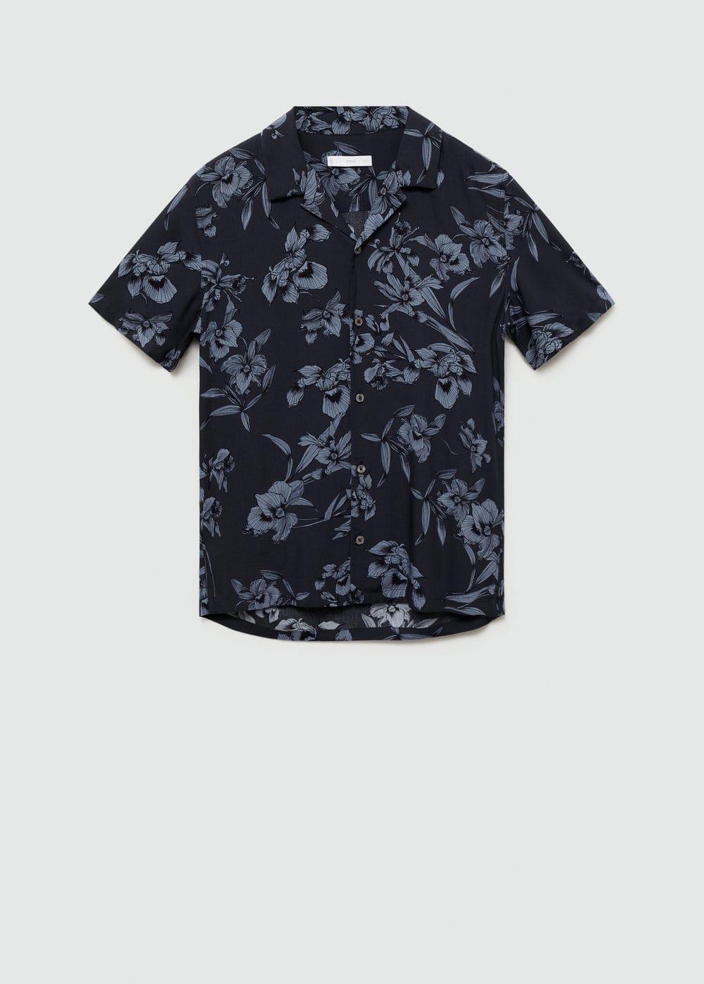 Flowy Hawaiian-print shirt - Men | MANGO USA Product Image