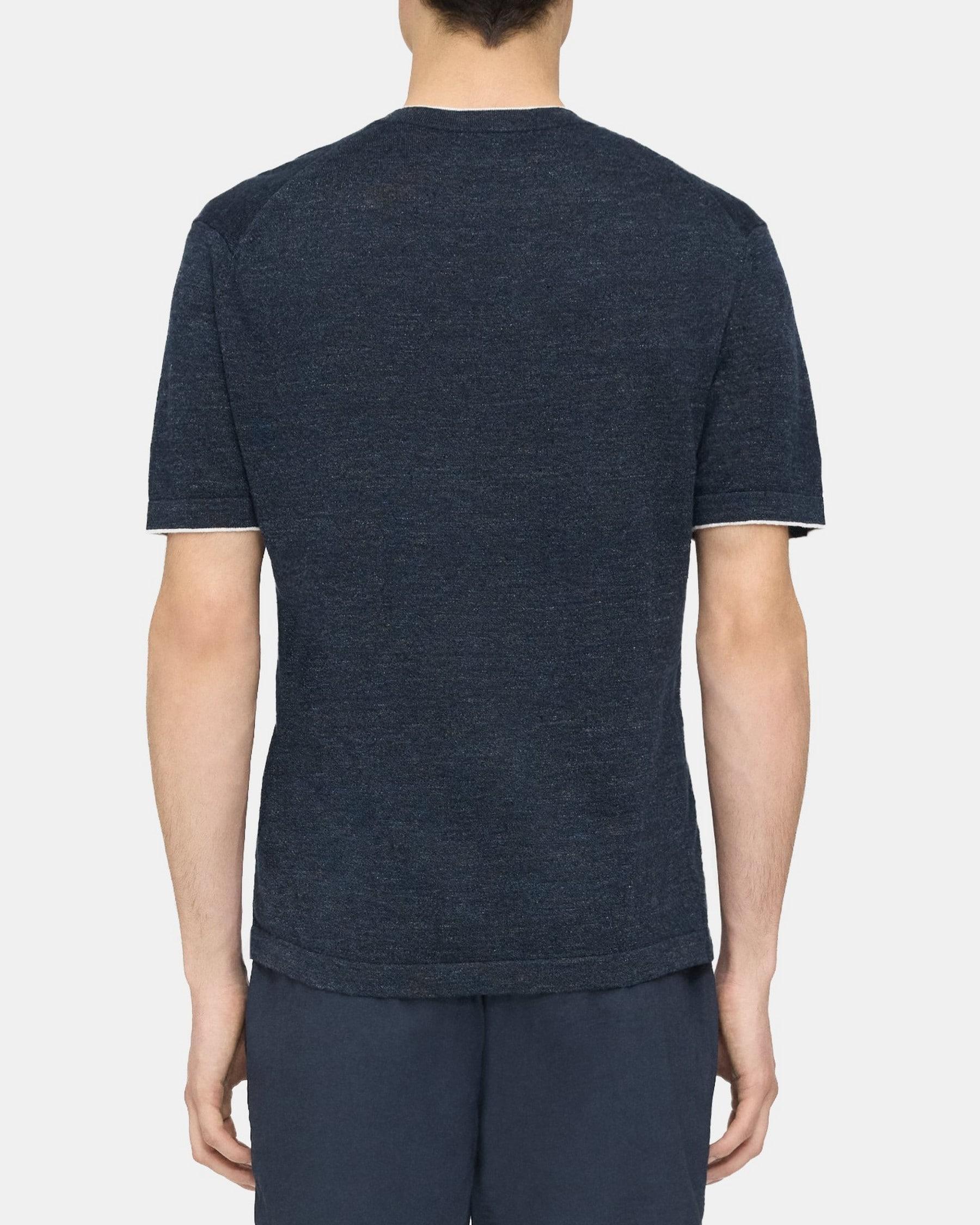 Short-Sleeve Tee in Cotton-Linen Product Image