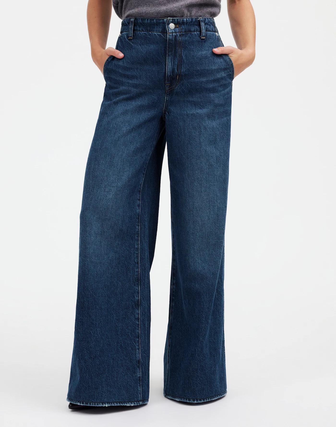 Wide Sweep Denim Trousers Product Image