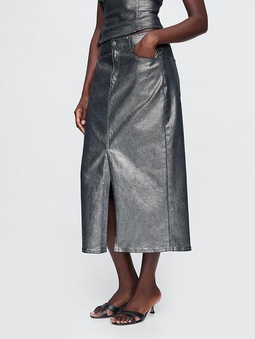 Foil Midi Skirt Product Image
