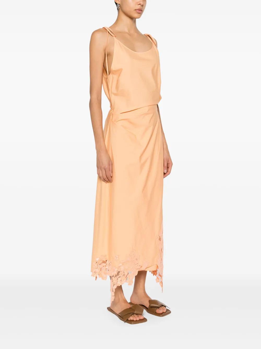 floral-lace detail poplin midi dress Product Image