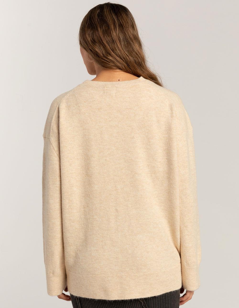 BDG Urban Outfitters Easy Crew Womens Boyfriend Sweater - ECRU Product Image