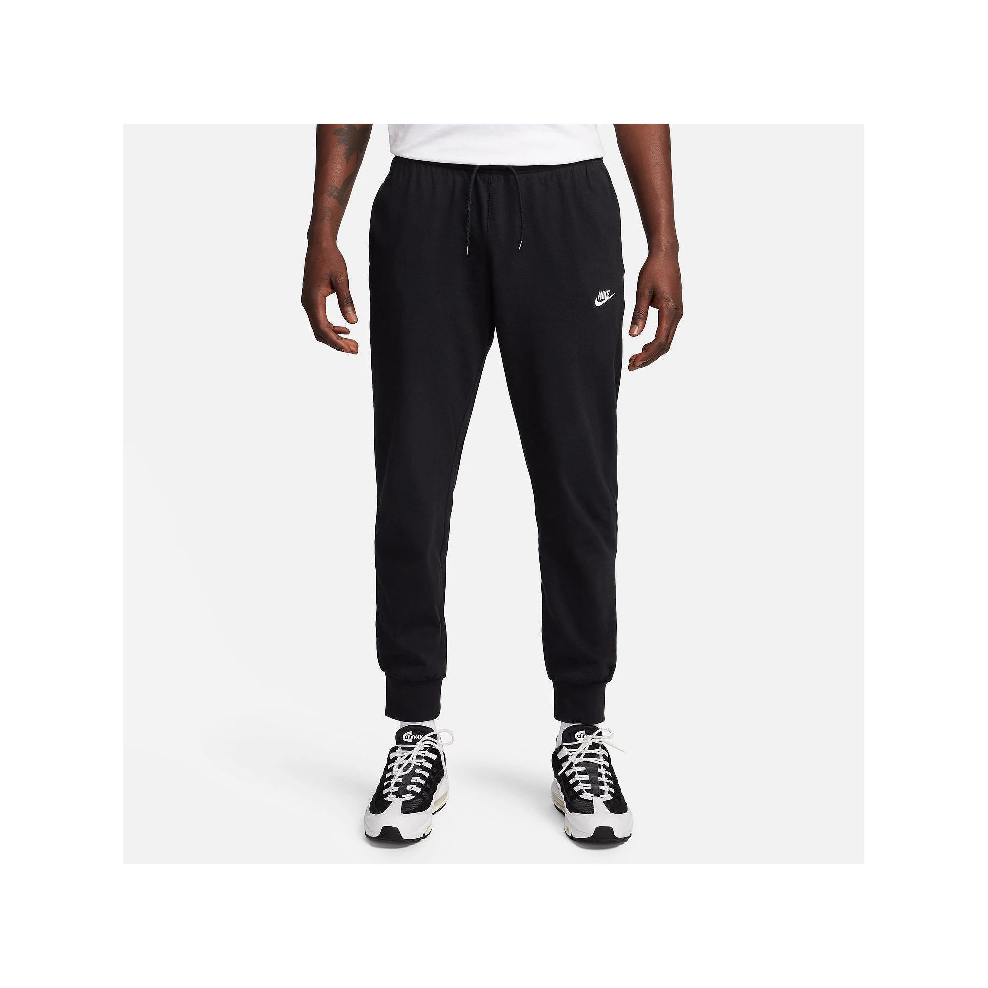 Big & Tall Nike Club Knit Joggers, Men's, Size: 3XL Tall, Black White Product Image